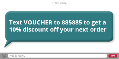 Text VOUCHER to 885885 to get a 10% discount off your next order